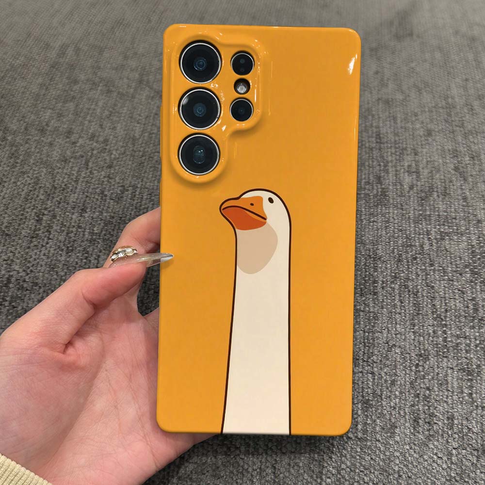 Cute Duck Head Orange Phone Ca - Headphone Case Hard ulasan dan harga