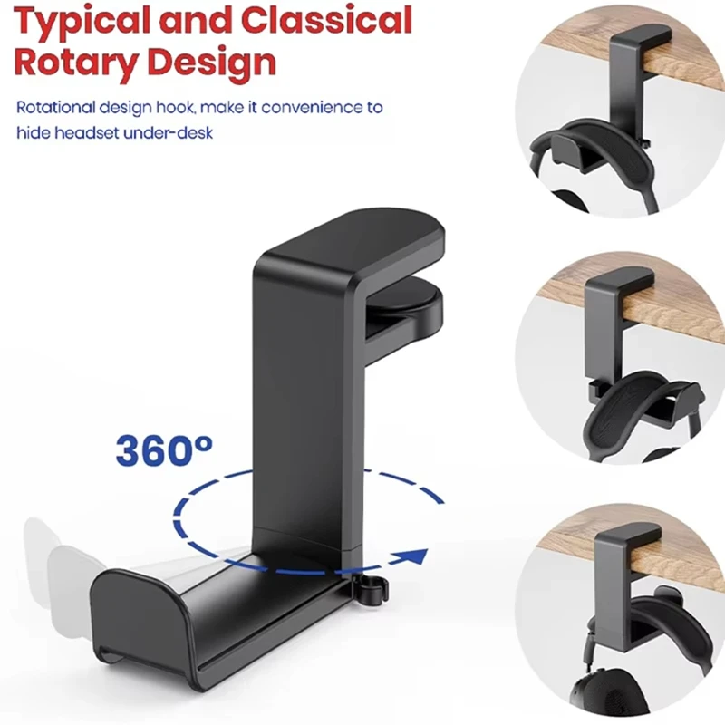 360° Rotating Headphone Stand  - Headphone Stand Desk ulasan dan harga
