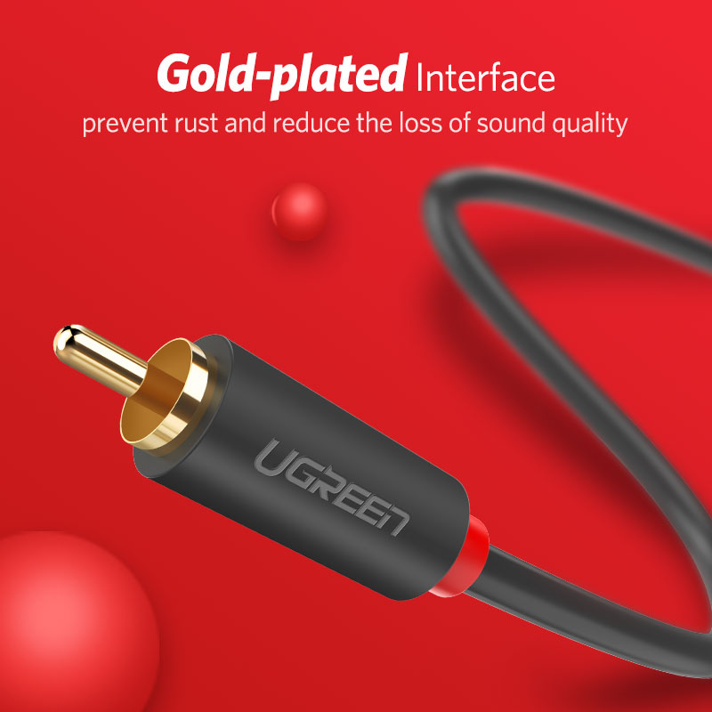 UGREEN 2RCA to 2 RCA Male to M - Audio Splitter Y ulasan dan harga
